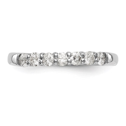 14K Weißgold Ehering mit 7 natürlichen Diamanten