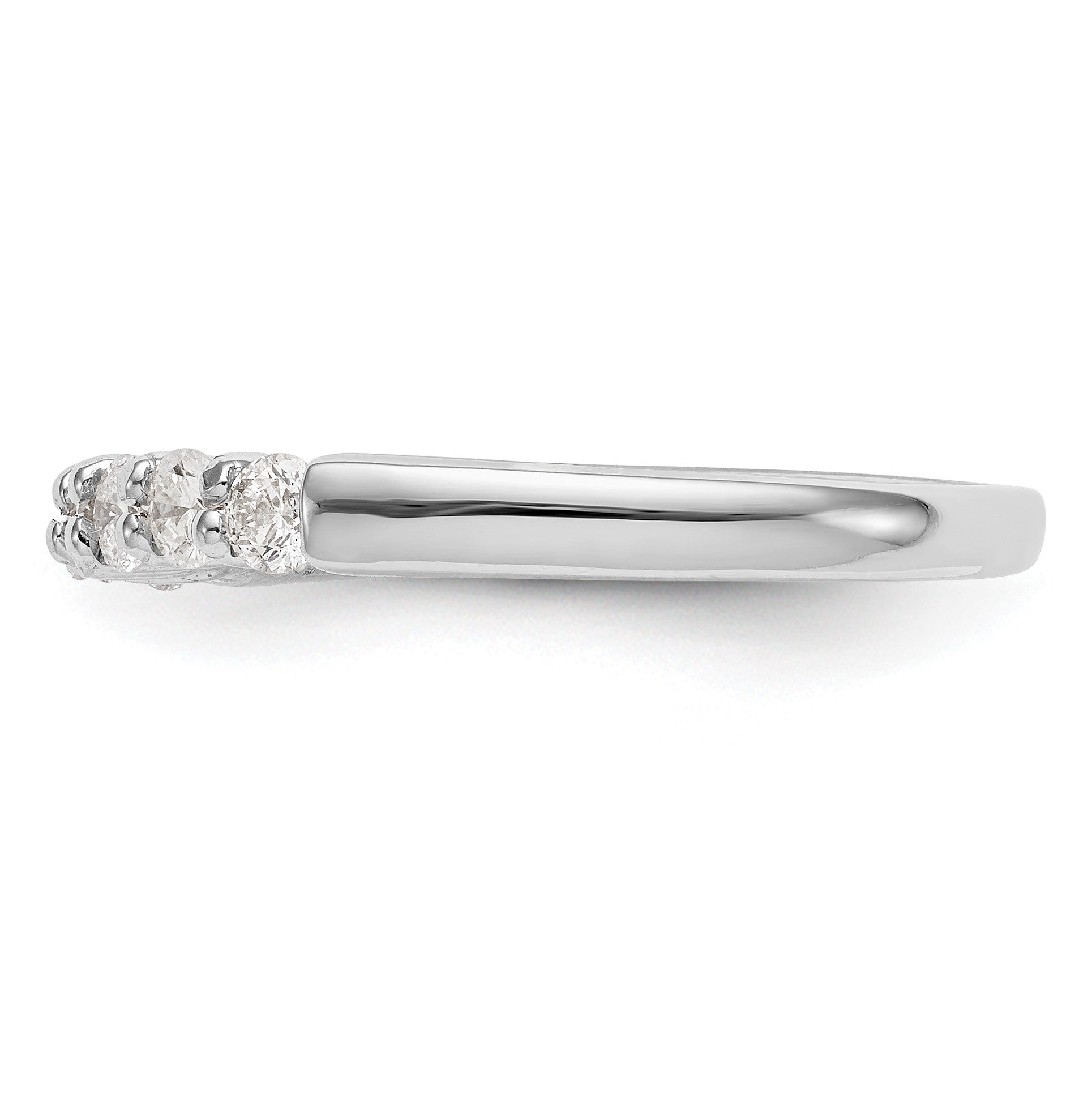 14K Weißgold Ring mit im Labor gezüchteten Diamanten, VS/SI+, G+, 7 Steine