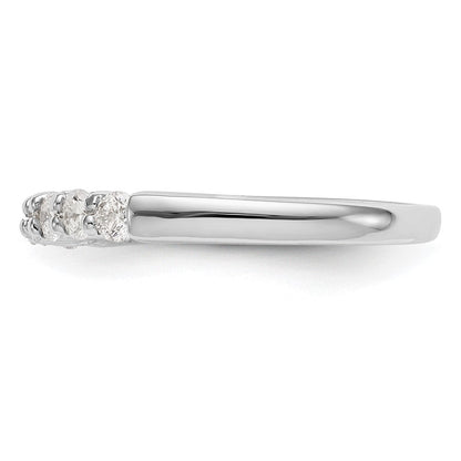 14K Weißgold Ehering mit 7 natürlichen Diamanten
