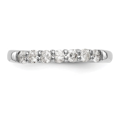 14K Weißgold 0,75 ct. Labor gezüchteter Diamant VS/SI+ G+ Sieben-Stein-Komplett-Fashion-Ring