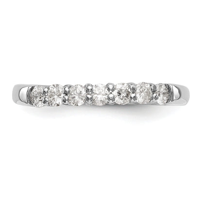 14K Weißgold Ring mit im Labor gezüchteten Diamanten, VS/SI+, G+, 7 Steine