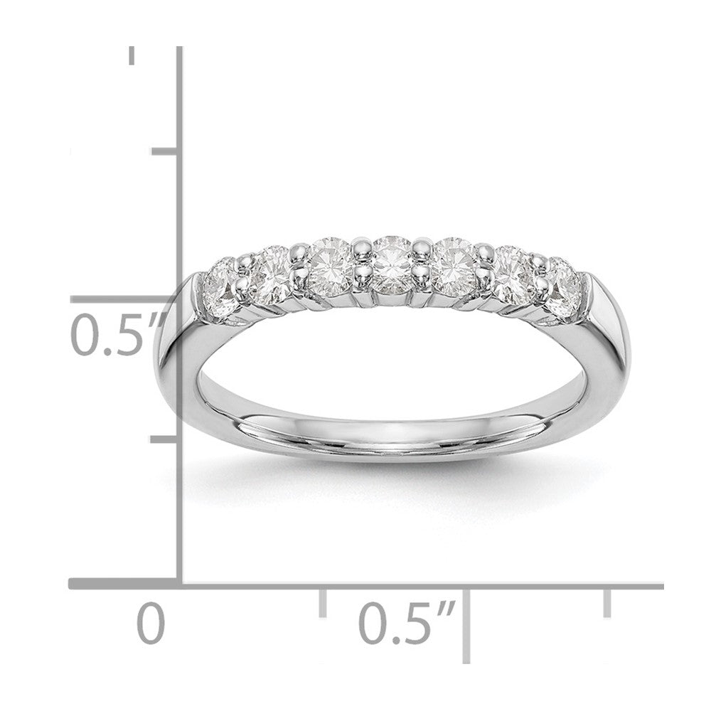 14K Weißgold 0,75 ct. Labor gezüchteter Diamant VS/SI+ G+ Sieben-Stein-Komplett-Fashion-Ring