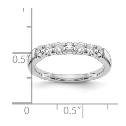 14K Weißgold 0,75 ct. Labor gezüchteter Diamant VS/SI+ G+ Sieben-Stein-Komplett-Fashion-Ring