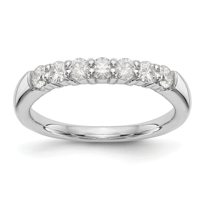 14K Weißgold Ring mit im Labor gezüchteten Diamanten, VS/SI+, G+, 7 Steine
