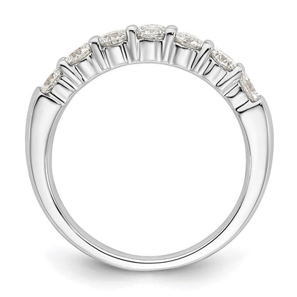 14K Weißgold Diamant-Ring mit 7 Steinen
