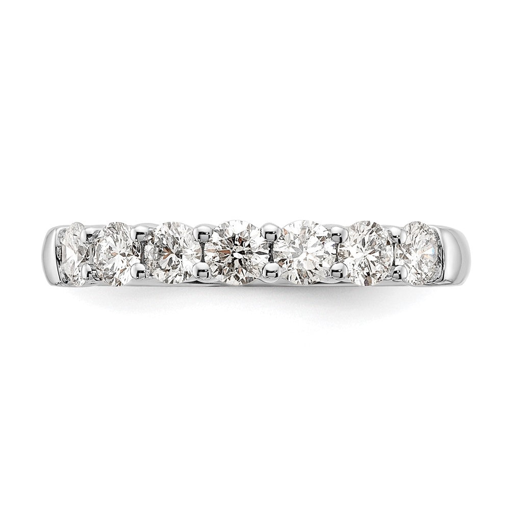 14K Weißgold Diamant-Ring mit 7 Steinen