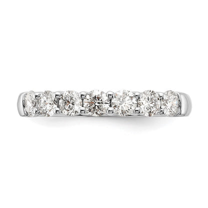 14K Weißgold Diamant-Ring mit 7 Steinen