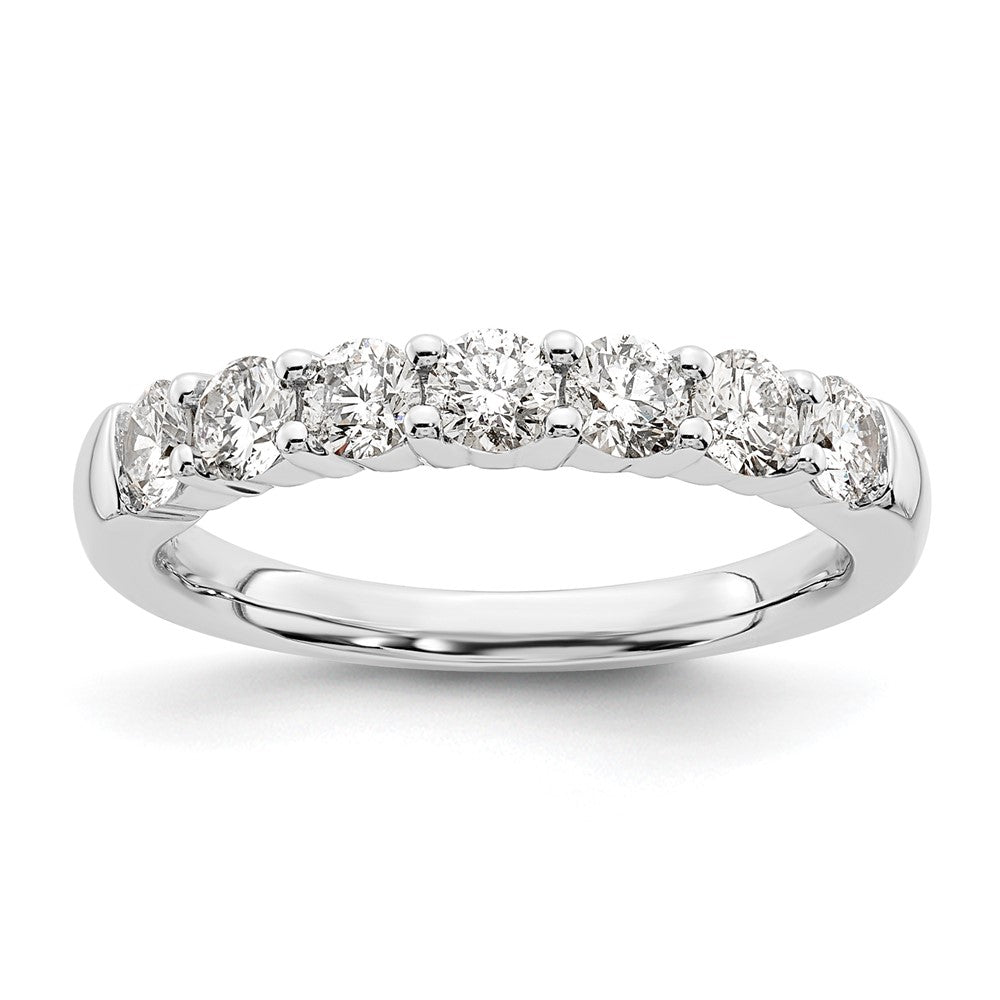 14K Weißgold Diamant-Ring mit 7 Steinen