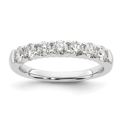 14K Weißgold Diamant-Ring mit 7 Steinen