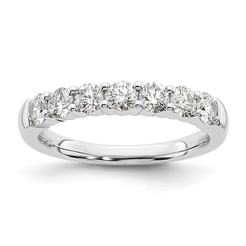14K Weißgold 7-Stein Diamant-Ring