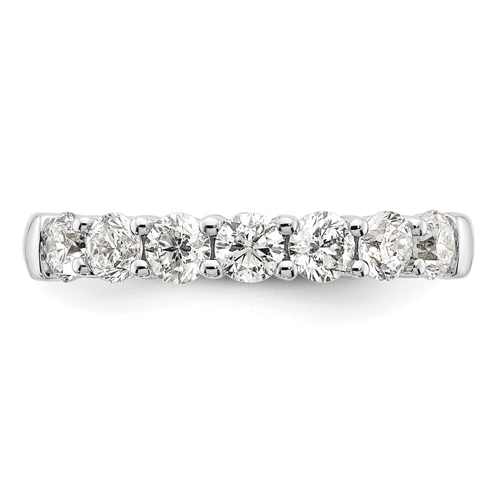 14K Weißgold Ehering mit 7 natürlichen Diamanten