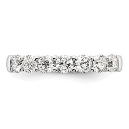 14K Weißgold Ehering mit 7 natürlichen Diamanten
