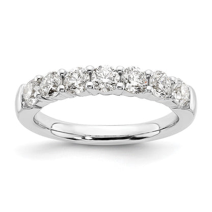 14K Weißgold Ehering mit 7 natürlichen Diamanten