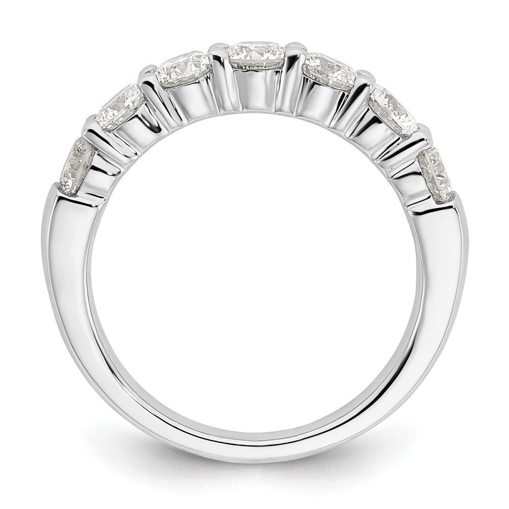 14K Weißgold Ring mit 1,625 ct. laborgezüchteten Diamanten VS/SI+ G+, Sieben-Stein-Fashion-Ring