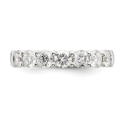 14K Weißgold Ehering mit 7 natürlichen Diamanten