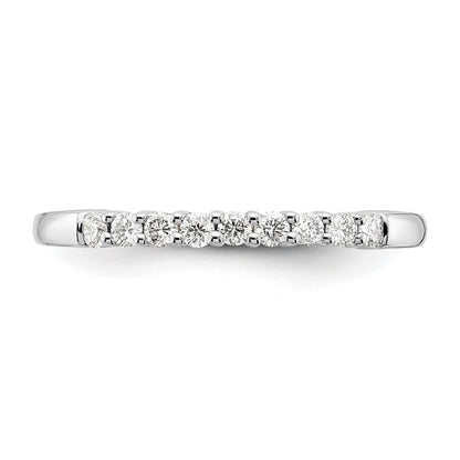 14K Weißgold Ehering mit 9 Diamanten