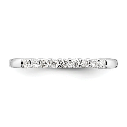14K Weißgold Ehering mit 9 Diamanten