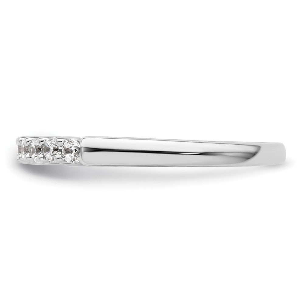 14K Weißgold Ehering mit 9 natürlichen Diamanten