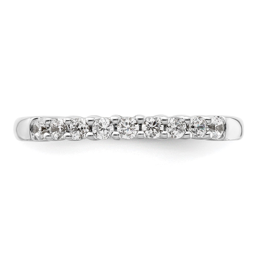 14K Weißgold Ehering mit 9 natürlichen Diamanten