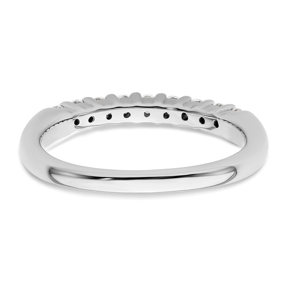14K Weißgold Ehering mit 9 natürlichen Diamanten