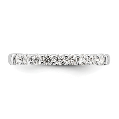 14K Weißgold Ring mit 9 echten Diamanten