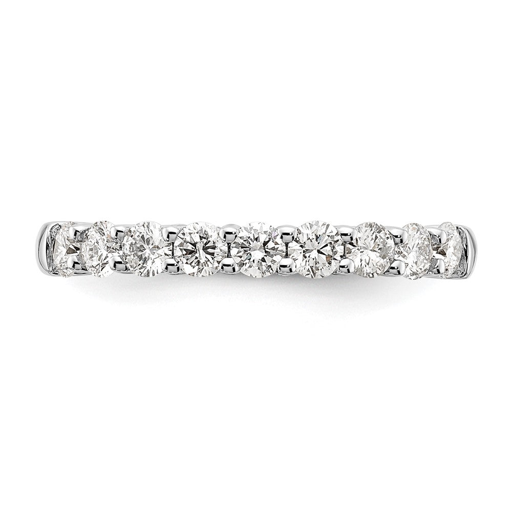 14K Weißgold Ehering mit 9 natürlichen Diamanten