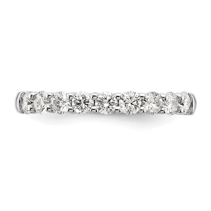 14K Weißgold Ehering mit 9 natürlichen Diamanten