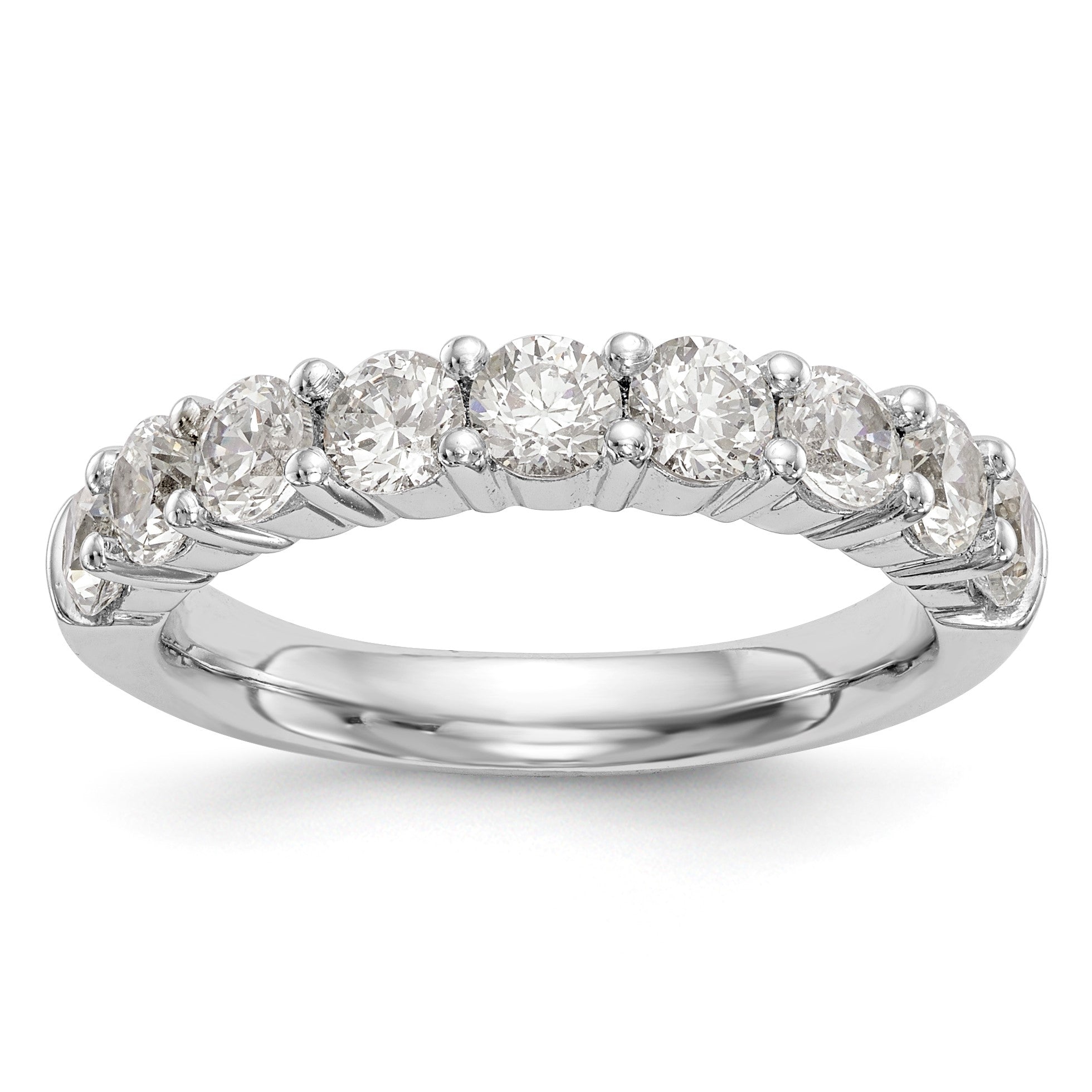 14K Gelbgold Ehering mit 9 echten Diamanten
