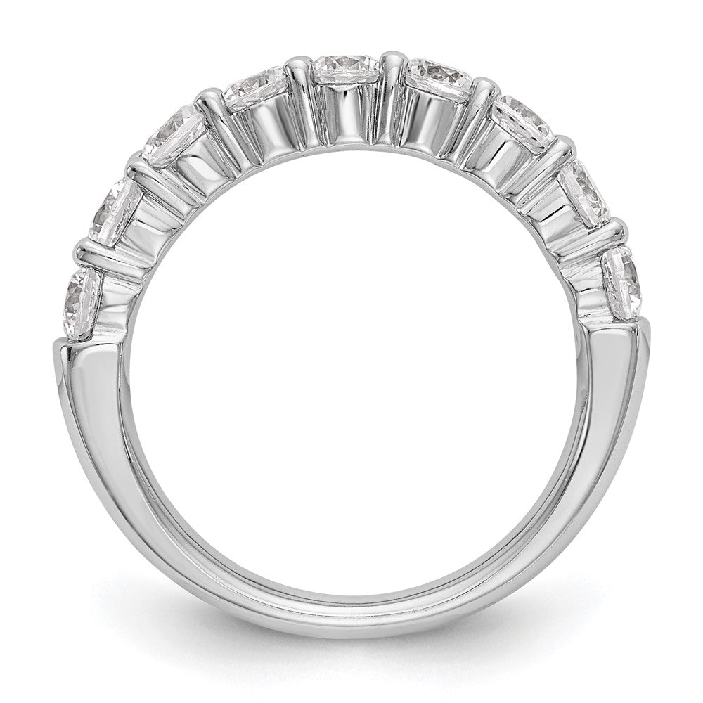 14K Weißgold Ring mit 1 ct. im Labor gezüchteten Diamanten, VS/SI+ G+, Neun Steinen, Fashion-Design