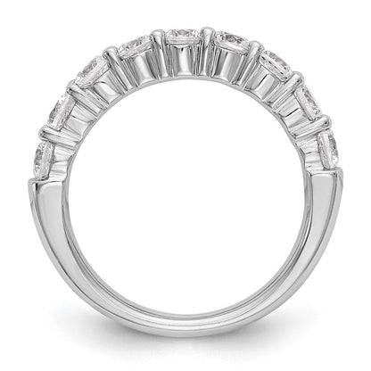 14K Weißgold Ring mit 1 ct. im Labor gezüchteten Diamanten, VS/SI+ G+, Neun Steinen, Fashion-Design