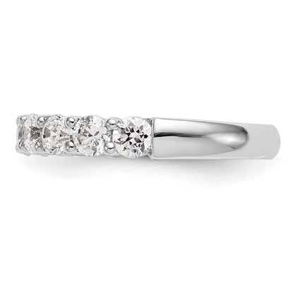 14K Weißgold Ehering mit 9 natürlichen Diamanten