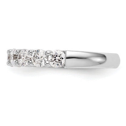 14K Weißgold Ehering mit 9 natürlichen Diamanten