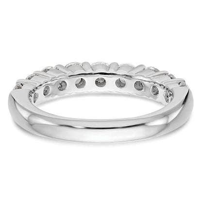 14K Weißgold Ehering mit 9 natürlichen Diamanten