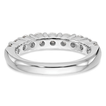 14K Weißgold Ehering mit 9 natürlichen Diamanten