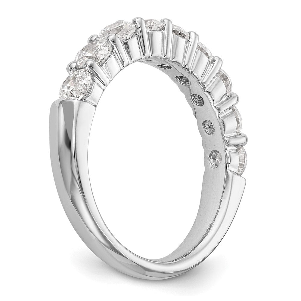 14K Weißgold Ring mit 1 ct. im Labor gezüchteten Diamanten, VS/SI+ G+, Neun Steinen, Fashion-Design
