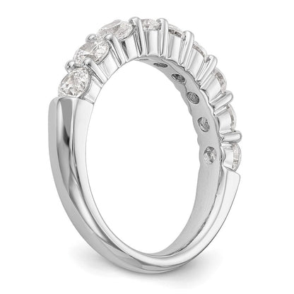 14K Weißgold Ring mit 1 ct. im Labor gezüchteten Diamanten, VS/SI+ G+, Neun Steinen, Fashion-Design