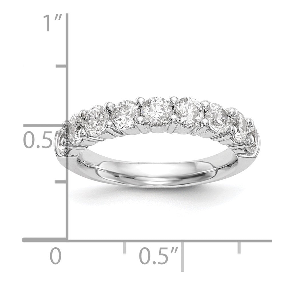 14K Weißgold Ring mit 1 ct. im Labor gezüchteten Diamanten, VS/SI+ G+, Neun Steinen, Fashion-Design
