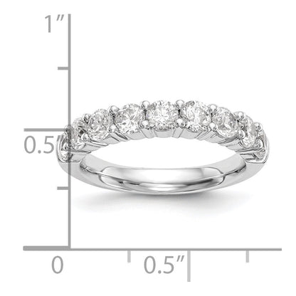 14K Weißgold Ring mit 1 ct. im Labor gezüchteten Diamanten, VS/SI+ G+, Neun Steinen, Fashion-Design
