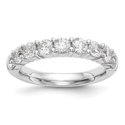14K Weißgold Ehering mit 9 natürlichen Diamanten