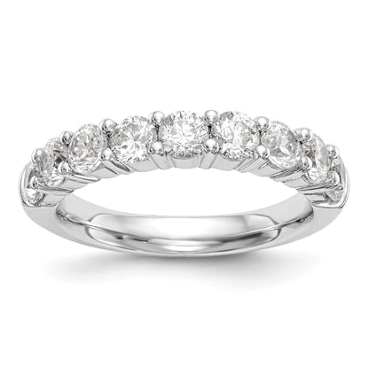 14K Weißgold Ehering mit 9 natürlichen Diamanten