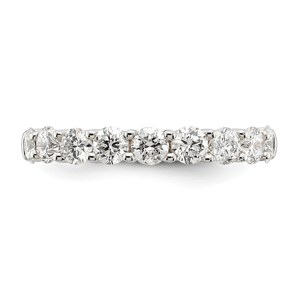 14K Weißgold Ehering mit 9 natürlichen Diamanten