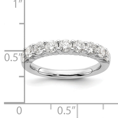 14K Weißgold Ehering mit 9 natürlichen Diamanten