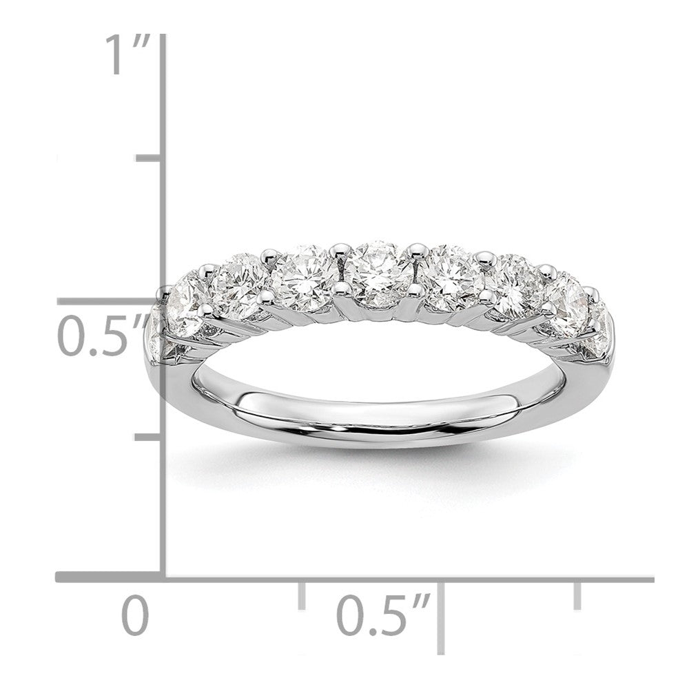 14K Weißgold Ehering mit 9 natürlichen Diamanten