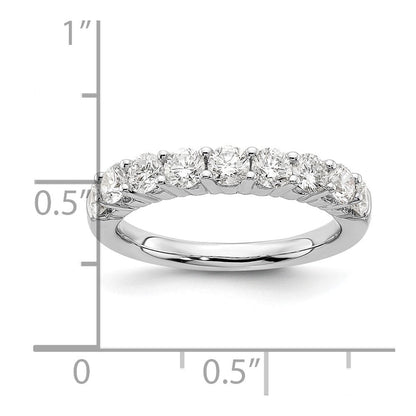 14K Weißgold Ehering mit 9 natürlichen Diamanten