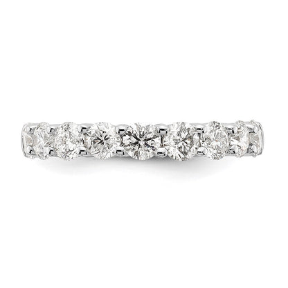 14K Weißgold Ehering mit 9 natürlichen Diamanten