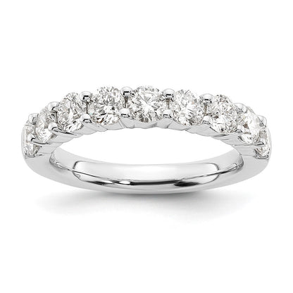 14K Weißgold 1,625 ct. Laborgezüchteter Diamant VS/SI+ G+ Neunstein-Komplett-Modering