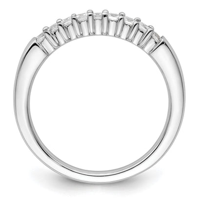 14K Weißgold Ring mit 9 natürlichen Diamanten