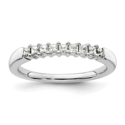 14K Weißgold Ring mit 9 natürlichen Diamanten