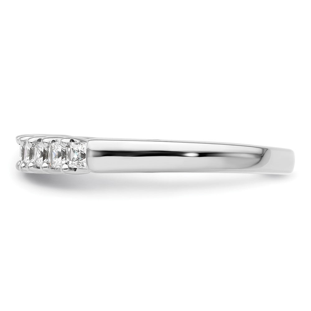 14K Weißgold Ehering mit 9 natürlichen Diamanten