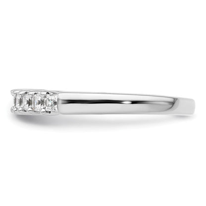 14K Weißgold Ehering mit 9 natürlichen Diamanten